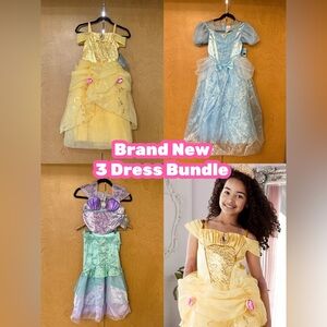 Disney Princess Dress Bundle - Belle, Cinderella , Ariel